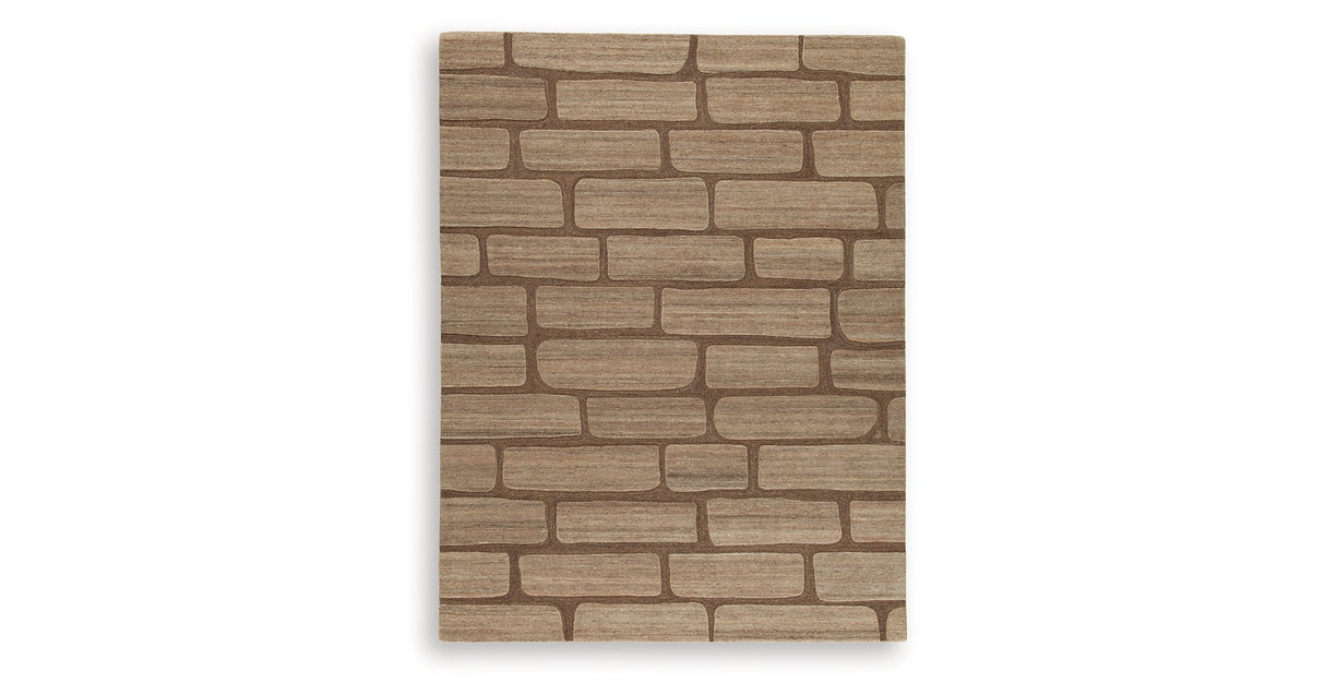 Orest Brown Large Rug from Ashley - Luna Furniture