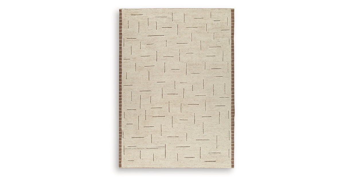 Clayman Beige/Brown Extra Large Rug from Ashley Furniture - Luna Furniture