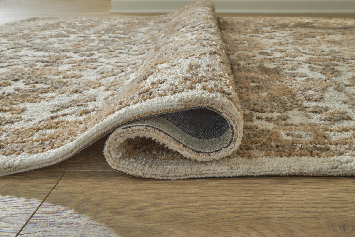 Sableridge Ivory/Taupe/Camel Extra Large Rug from Ashley Furniture - Luna Furniture