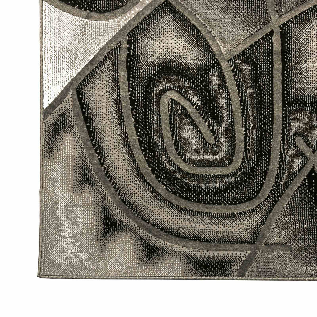 Sivas Gray/Black Small Area Rug from Furniture of America - Luna Furniture