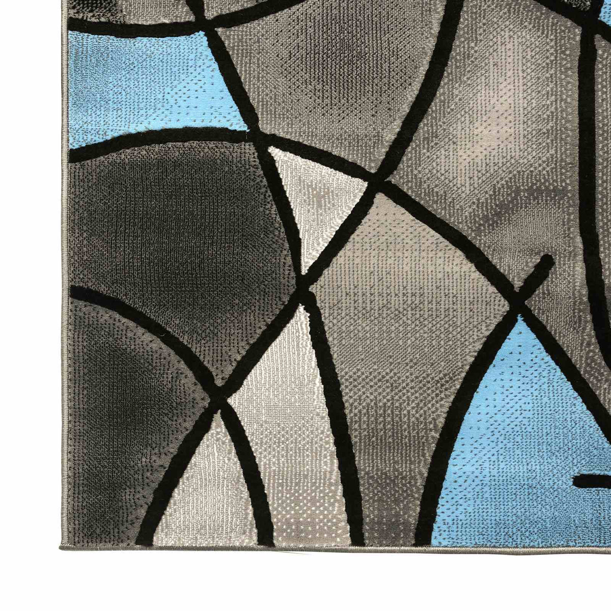 Sivas Charcoal/Blue Area Rug Medium from Furniture of America - Luna Furniture