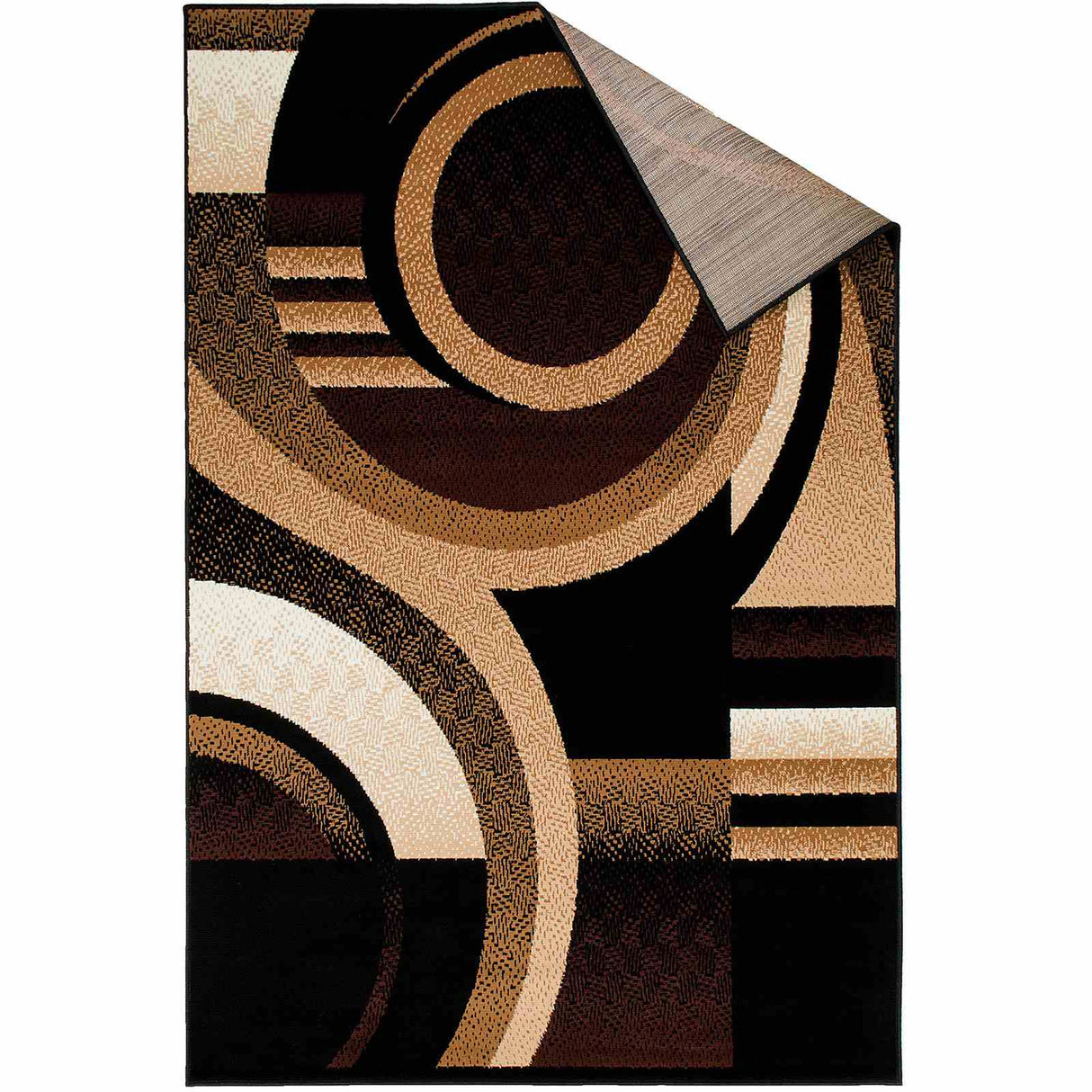 Blitar Brown/Black Area Rug from Furniture of America - Luna Furniture