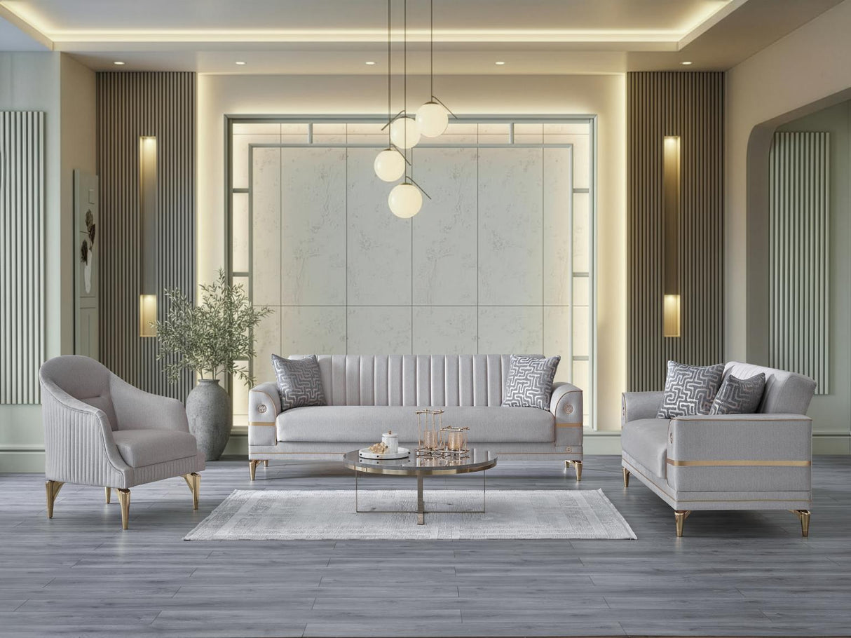Royal Nevada Cream Living Room Set from Bellona - Luna Furniture