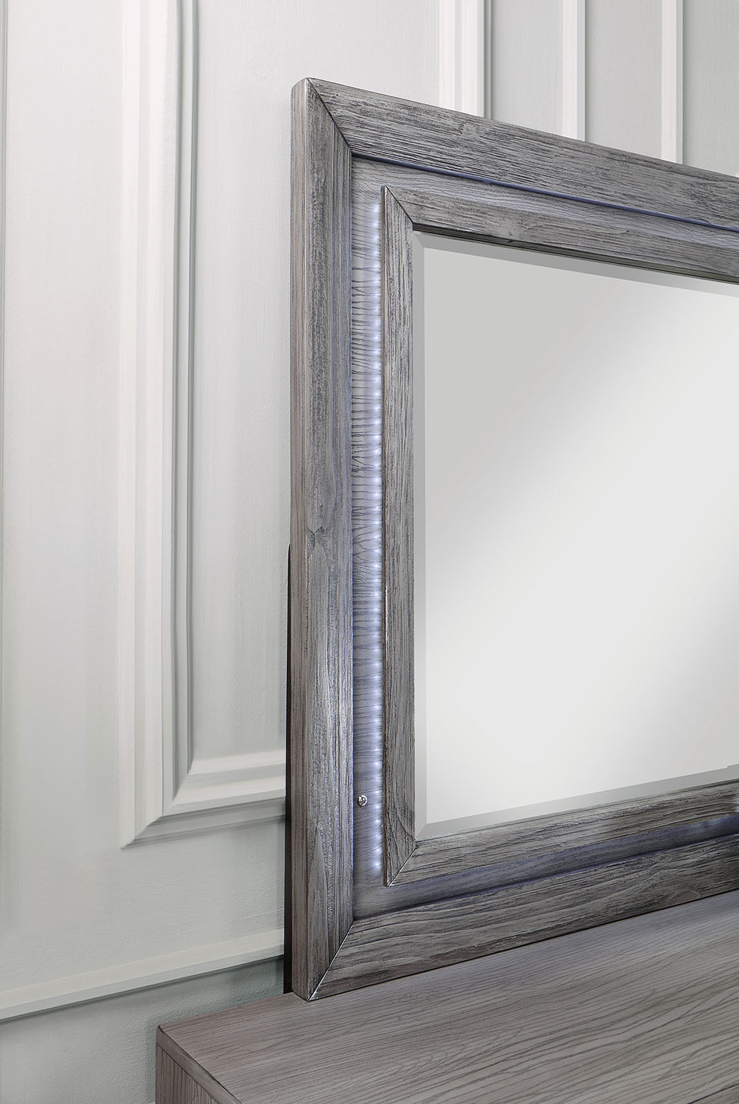 Raiden Gray Mirror (Mirror Only) from Furniture of America - Luna Furniture
