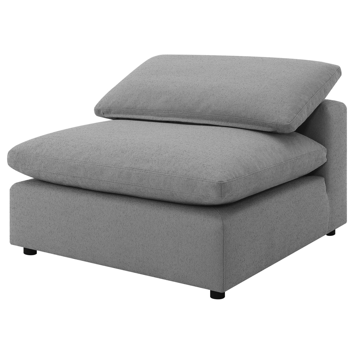 Raleigh Gray Boucle Upholstered Armless Chair from Coaster - Luna Furniture