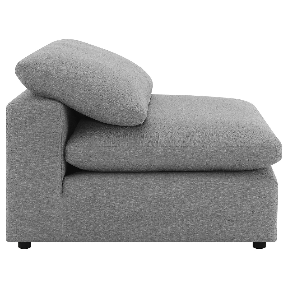 Raleigh Gray Boucle Upholstered Armless Chair from Coaster - Luna Furniture