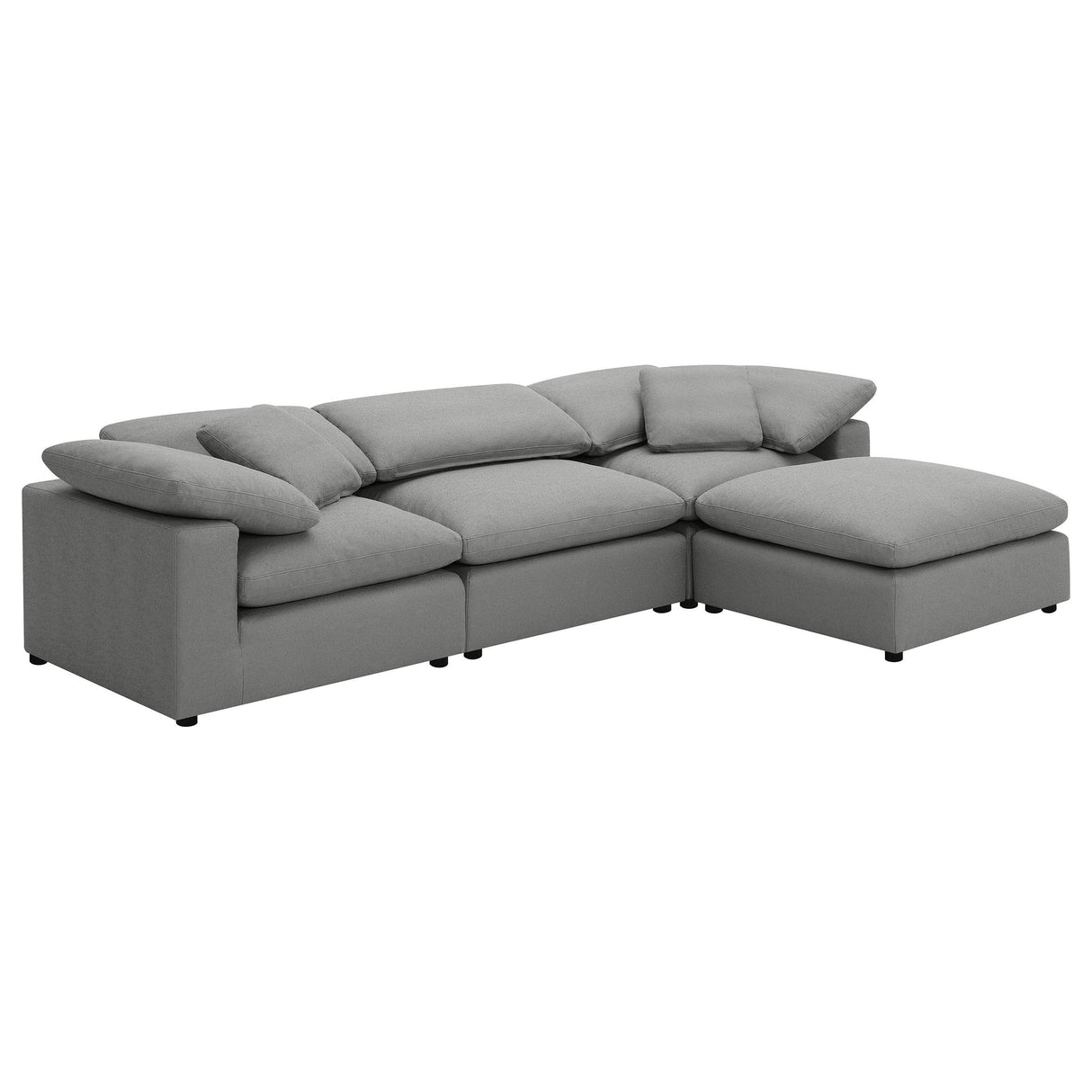 Raleigh Gray Boucle Upholstered Armless Chair from Coaster - Luna Furniture