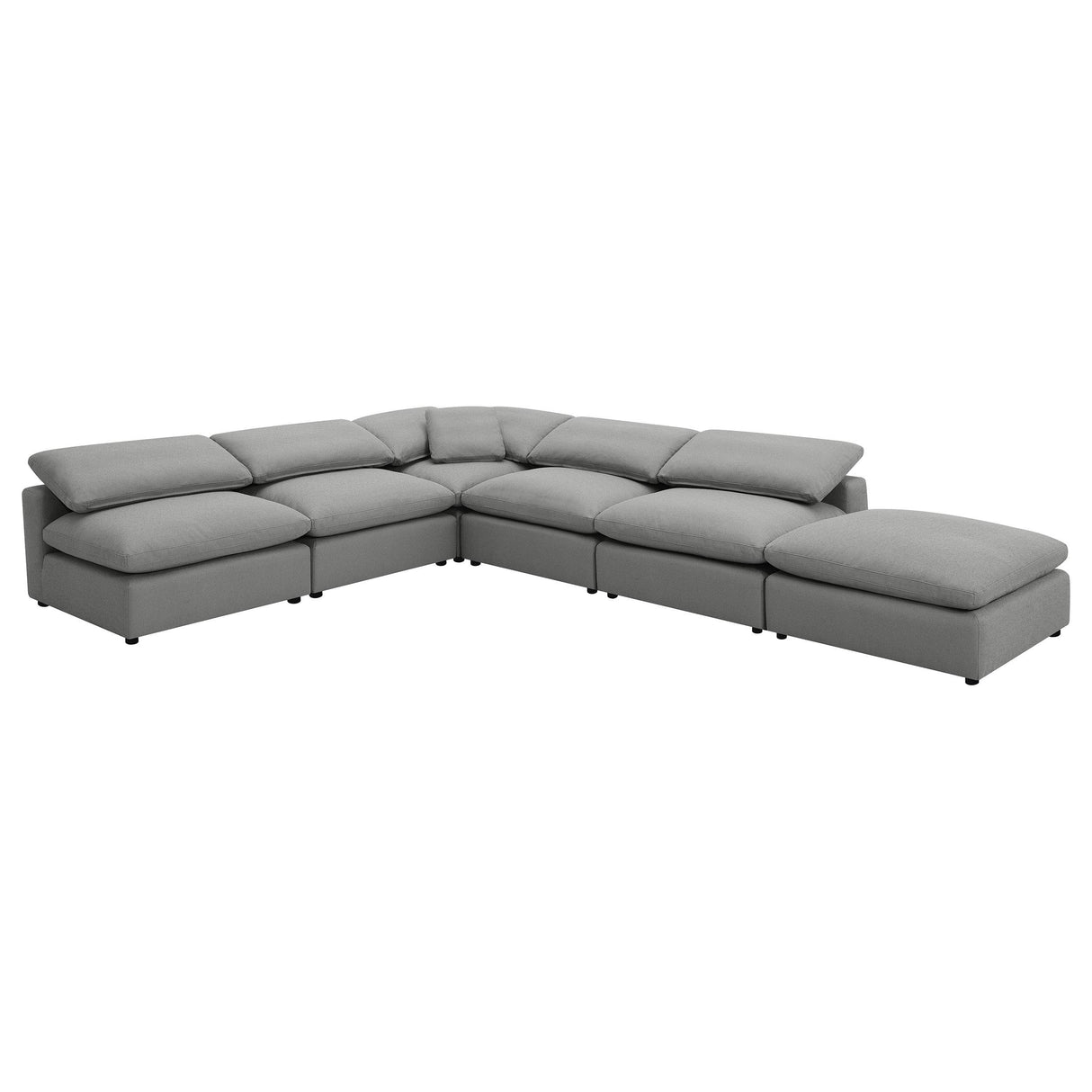 Raleigh Gray Boucle Upholstered Armless Chair from Coaster - Luna Furniture