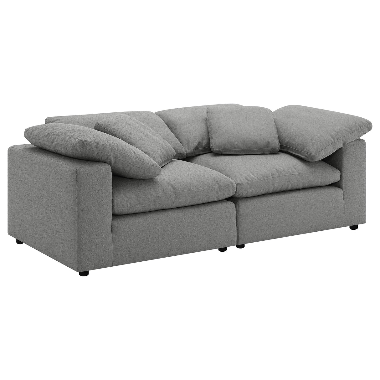 Raleigh Gray Boucle Upholstered Armless Chair from Coaster - Luna Furniture