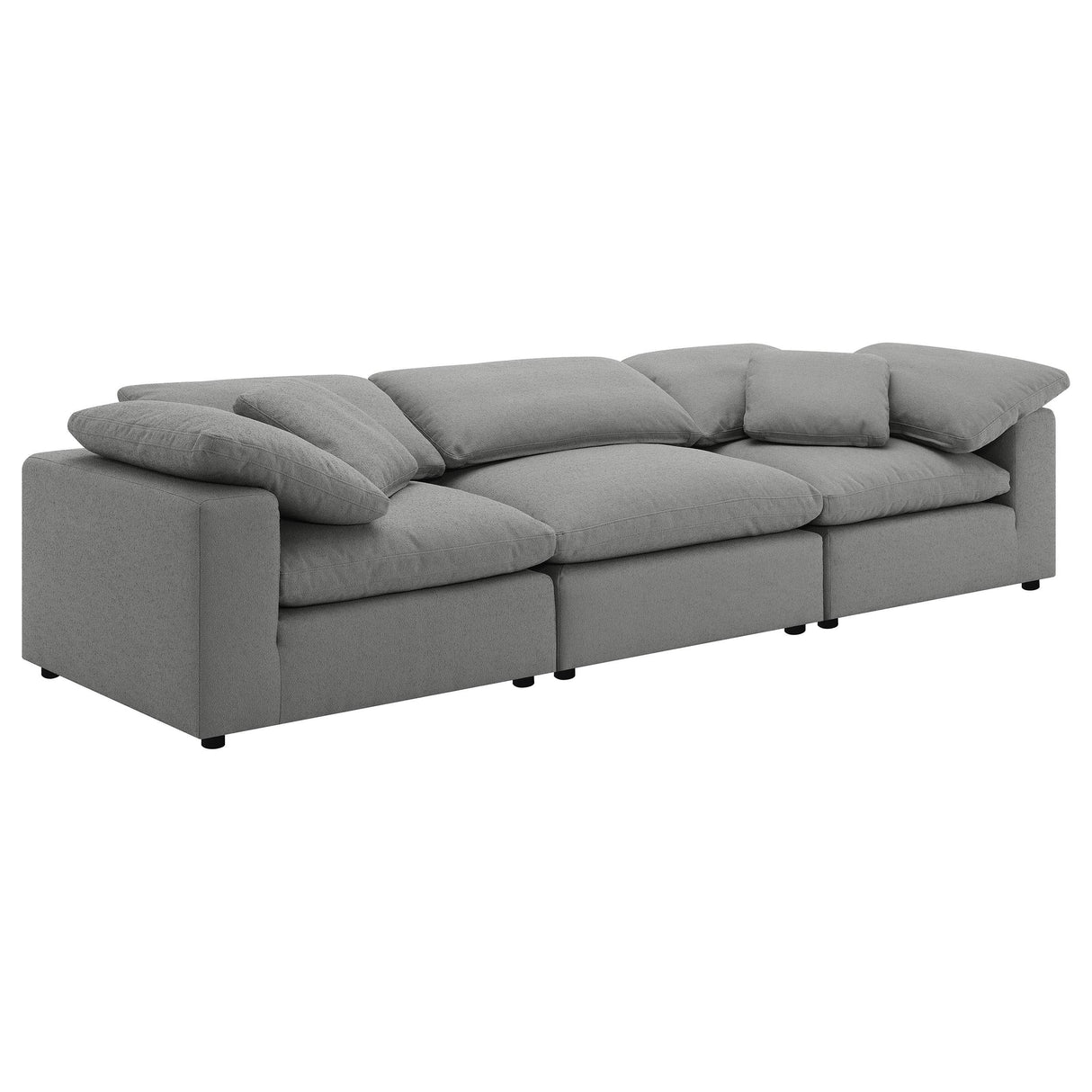 Raleigh Gray Boucle Upholstered Armless Chair from Coaster - Luna Furniture