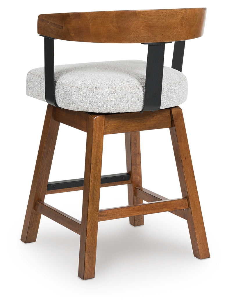 Ralene Medium Brown Counter Height Barstool (Set of 2), Set of 2 from Ashley - Luna Furniture