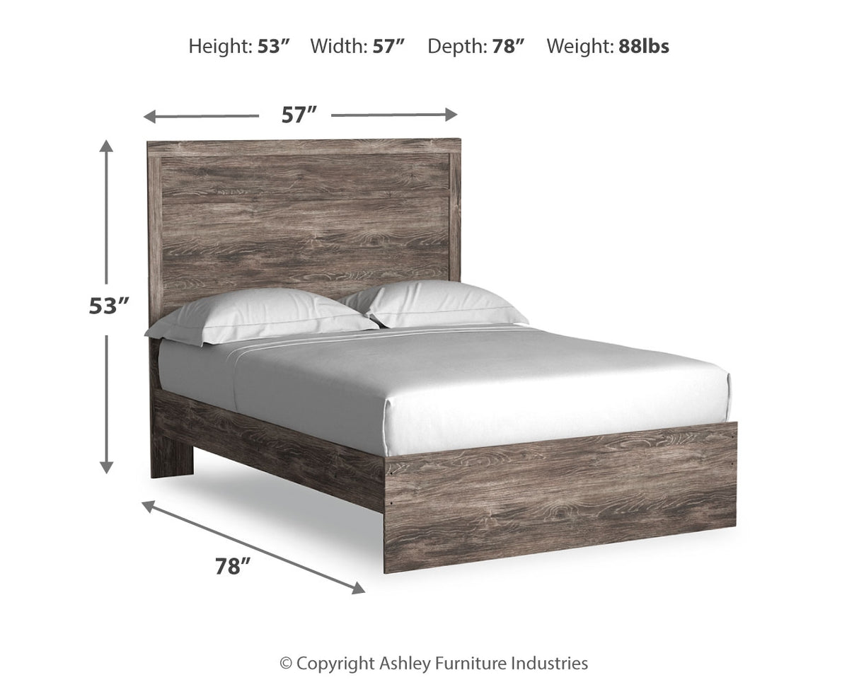 Ralinksi Full Panel Bed with 2 Nightstands in Gray from Ashley - Luna Furniture