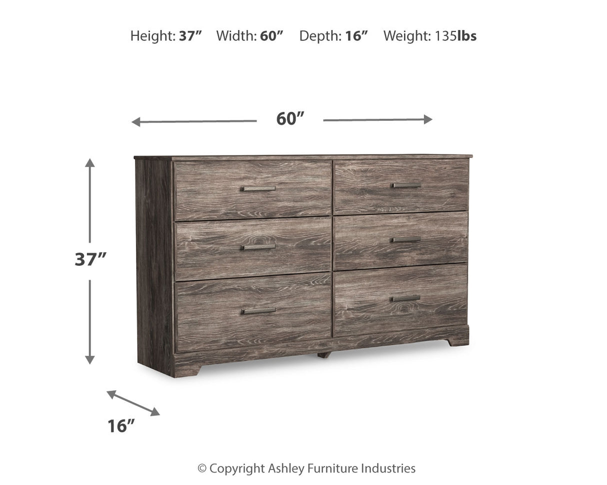 Ralinksi King Panel Bed with Dresser and 2 Nightstands in Gray from Ashley Furniture - Luna Furniture
