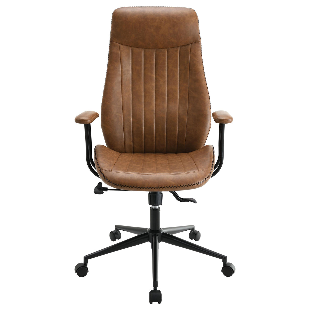 Ranger Brown Upholstered Adjustable Home Office Desk Chair from Coaster - Luna Furniture