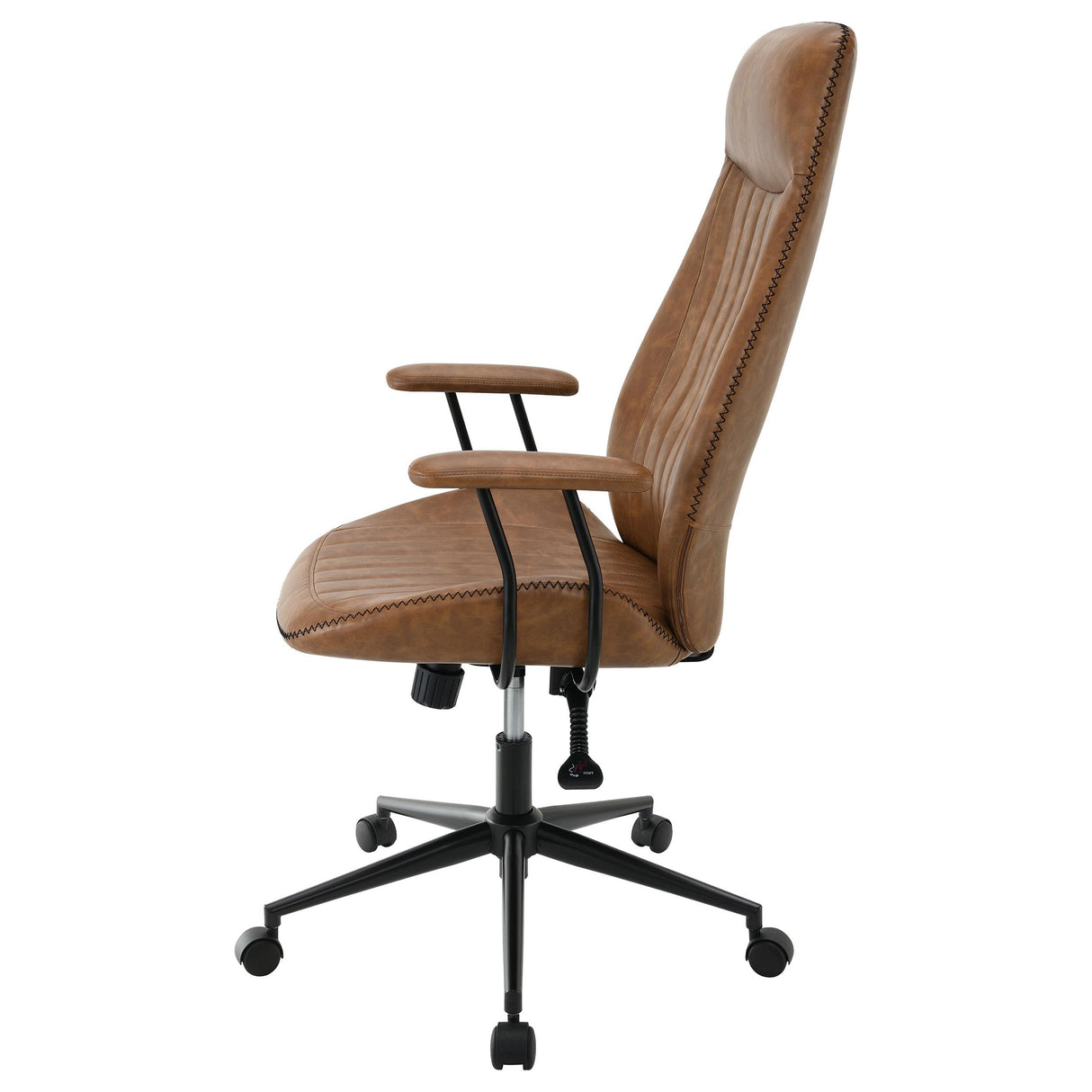 Ranger Brown Upholstered Adjustable Home Office Desk Chair from Coaster - Luna Furniture
