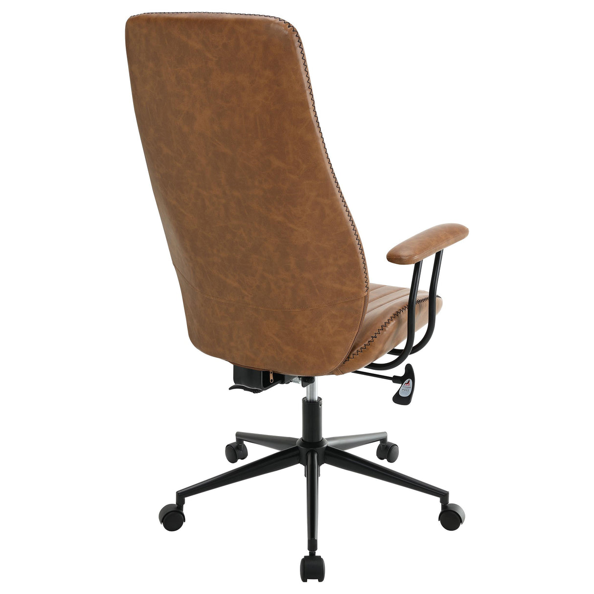 Ranger Brown Upholstered Adjustable Home Office Desk Chair from Coaster - Luna Furniture