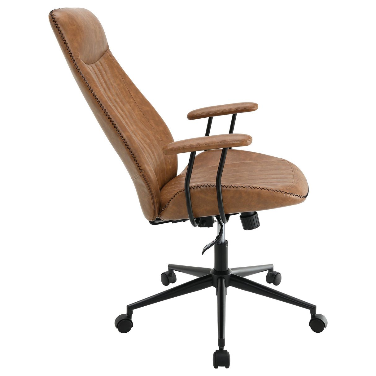 Ranger Brown Upholstered Adjustable Home Office Desk Chair from Coaster - Luna Furniture