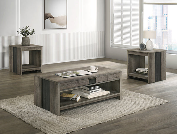 Rangley Grey/Brown 3-Piece Cocktail Set