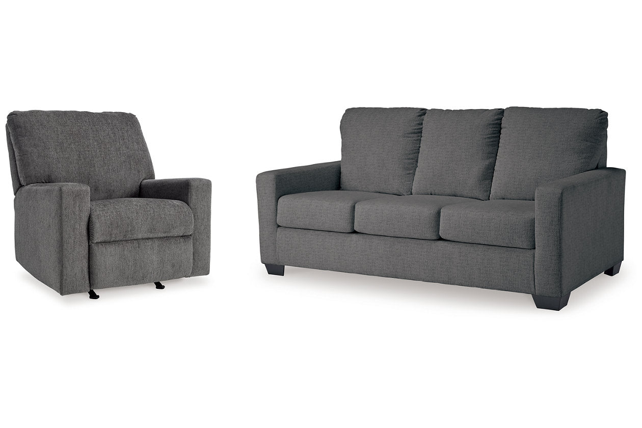 Rannis Pewter Full Sofa Sleeper and Recliner – Luna Furniture