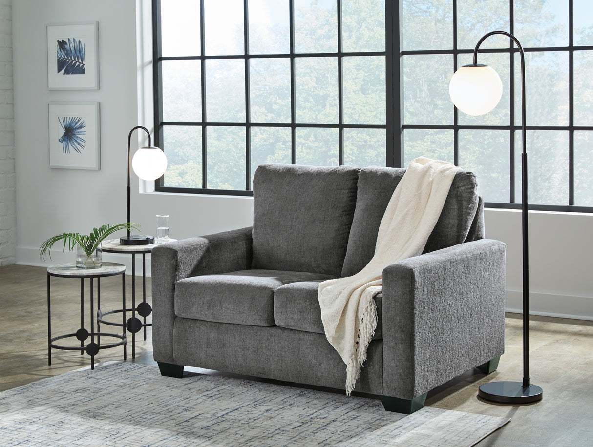 Rannis Pewter Twin Sofa Sleeper and Recliner from Ashley - Luna Furniture