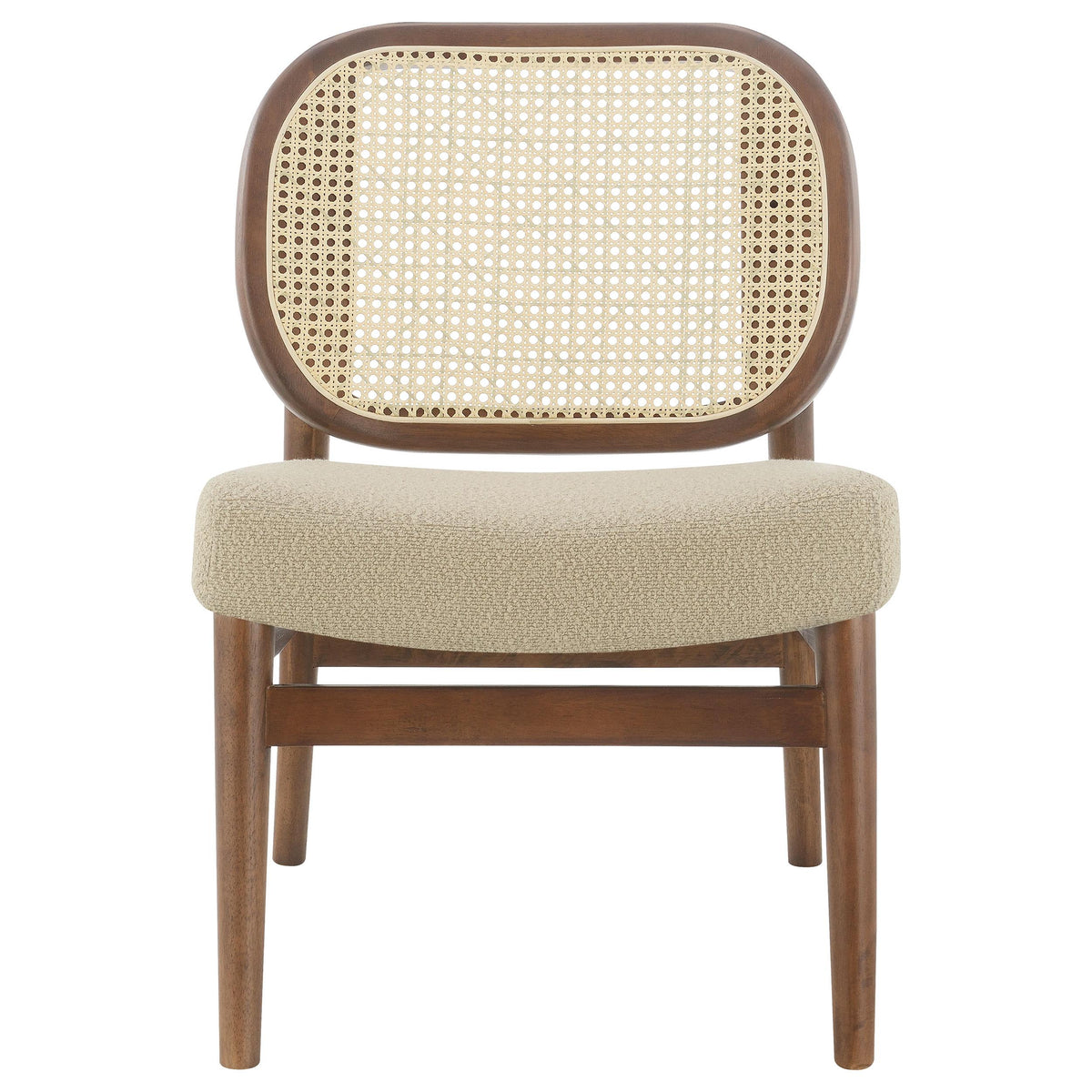 Rayo Camel Rattan Cane Back Accent Chair with Padded Seat from Coaster - Luna Furniture