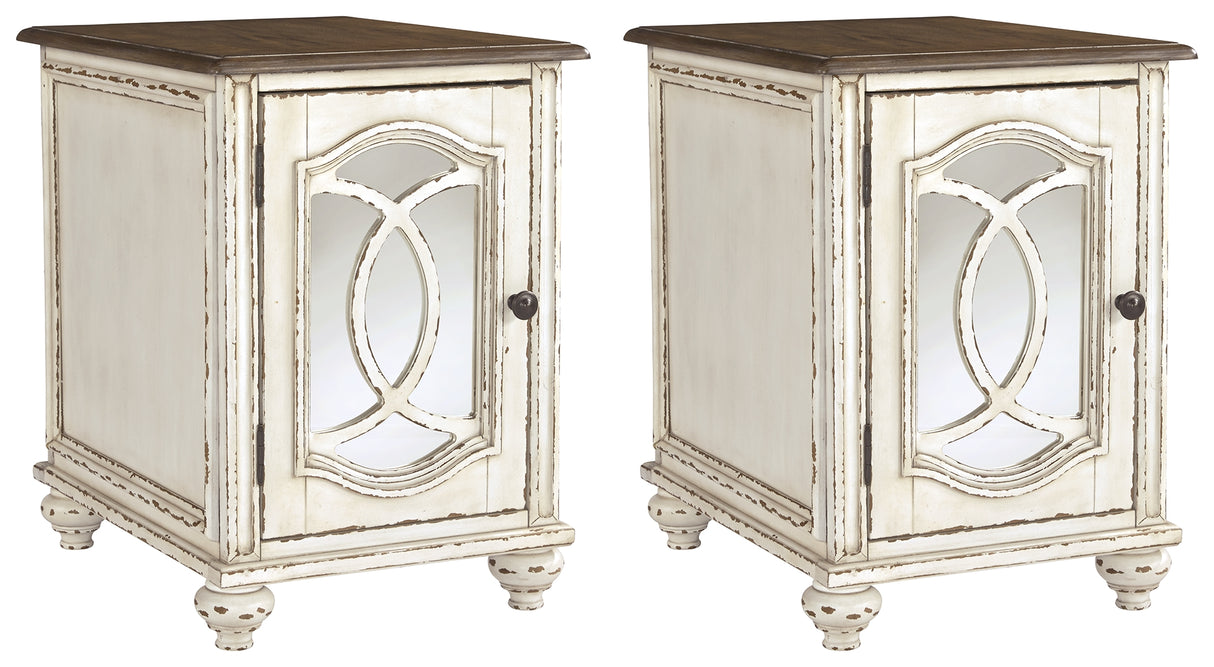 Realyn 2 End Tables in White/Brown from Ashley - Luna Furniture