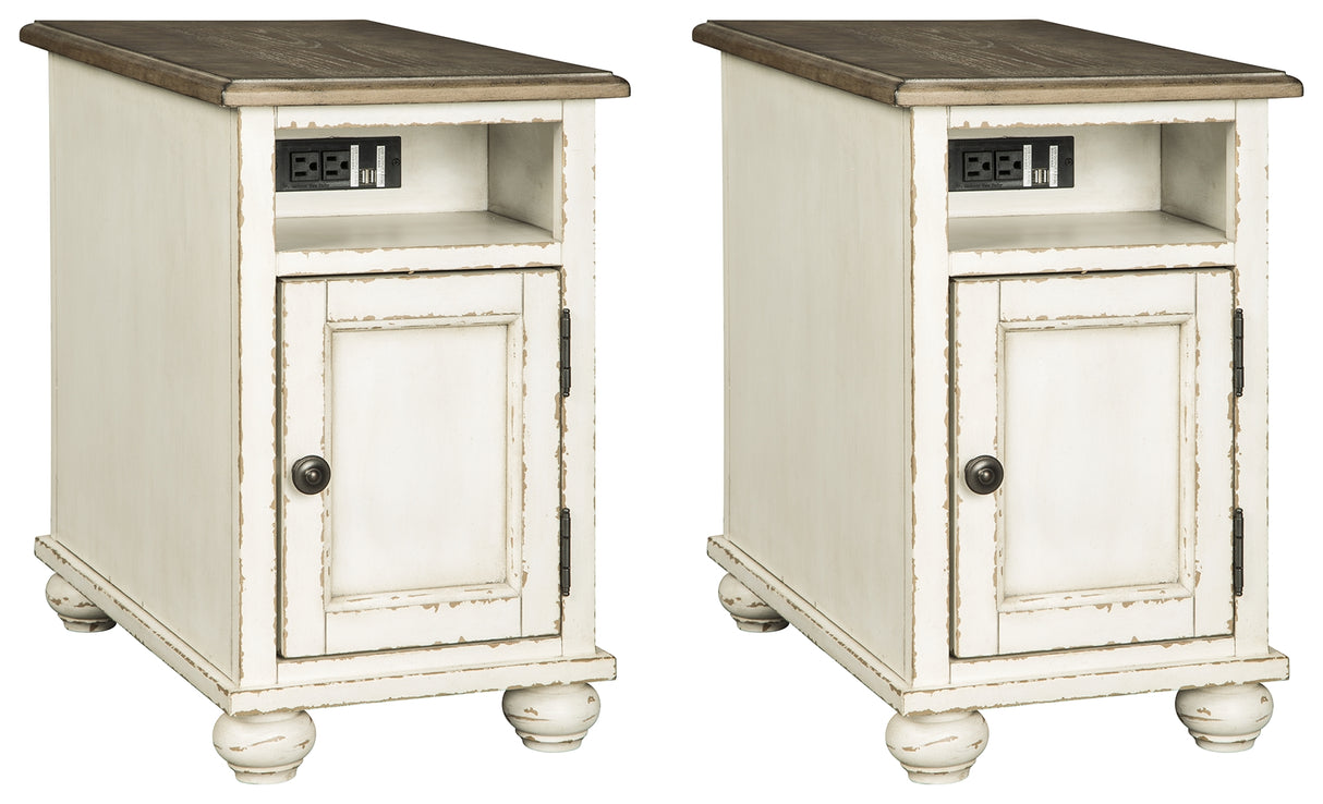Realyn 2 End Tables in White/Brown from Ashley - Luna Furniture