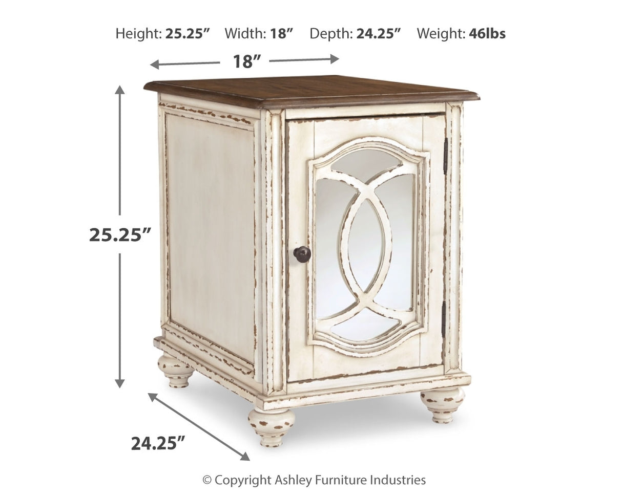 Realyn Coffee Table with 1 End Table in White/Brown from Ashley Furniture - Luna Furniture