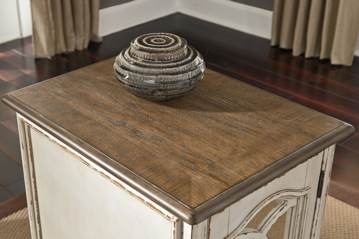Realyn Coffee Table with 1 End Table in White/Brown from Ashley Furniture - Luna Furniture