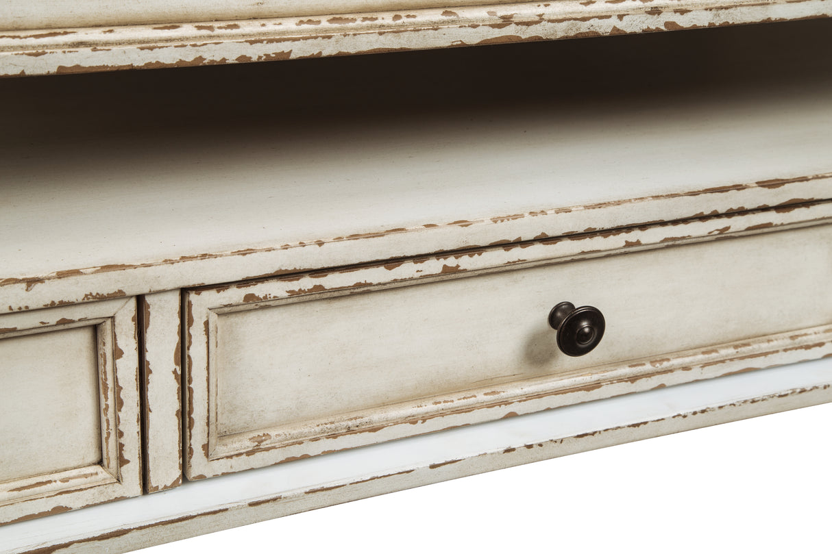 Realyn Coffee Table with 2 End Tables in White/Brown from Ashley Furniture - Luna Furniture
