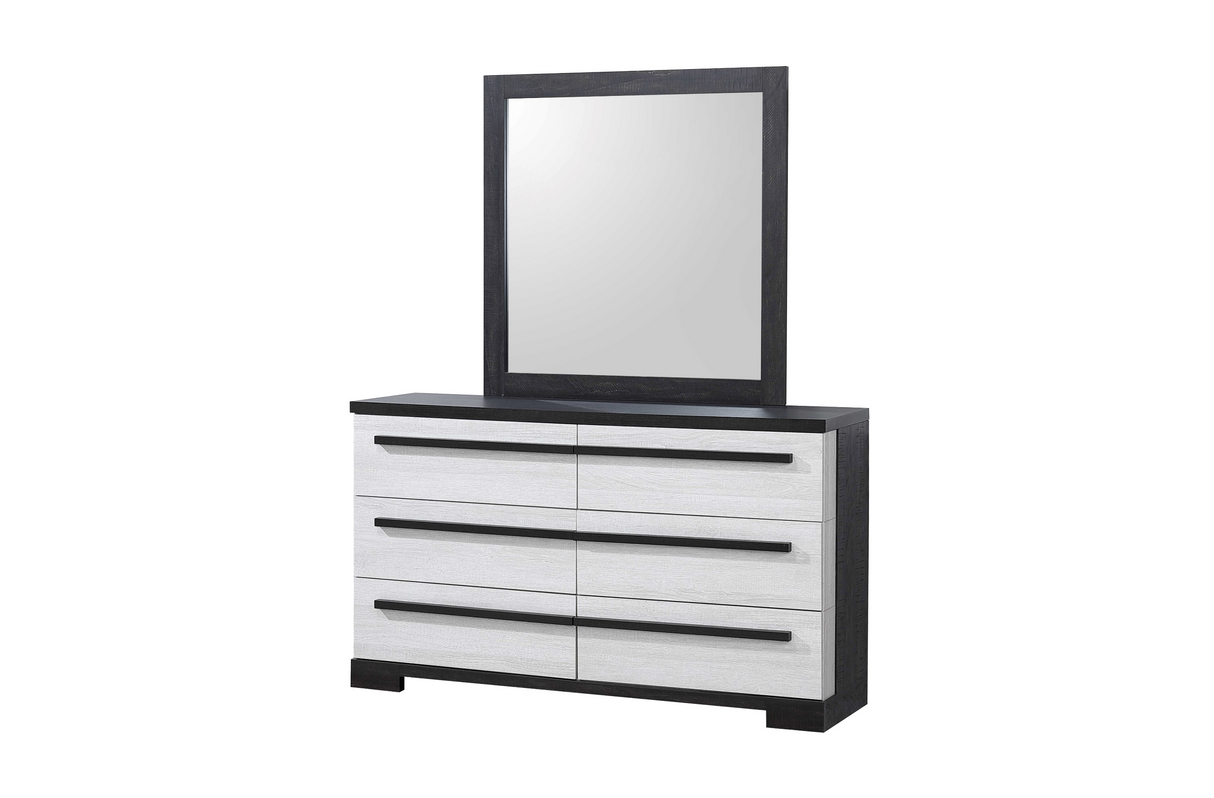 Remington Black/White Dresser Mirror (Mirror Only) from Crown Mark - Luna Furniture