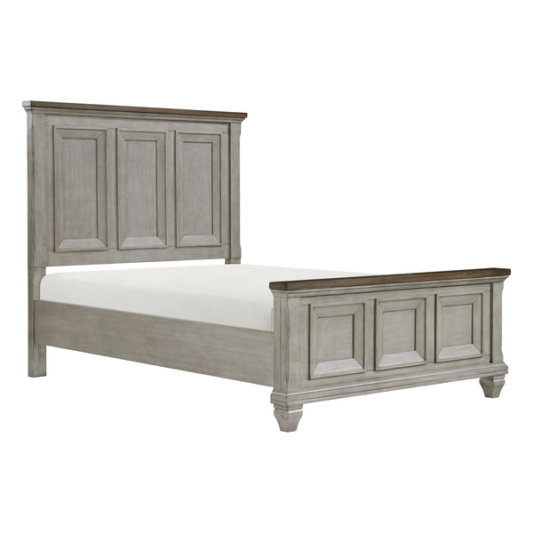 Renton Antique Gray/Brown King Panel Bed