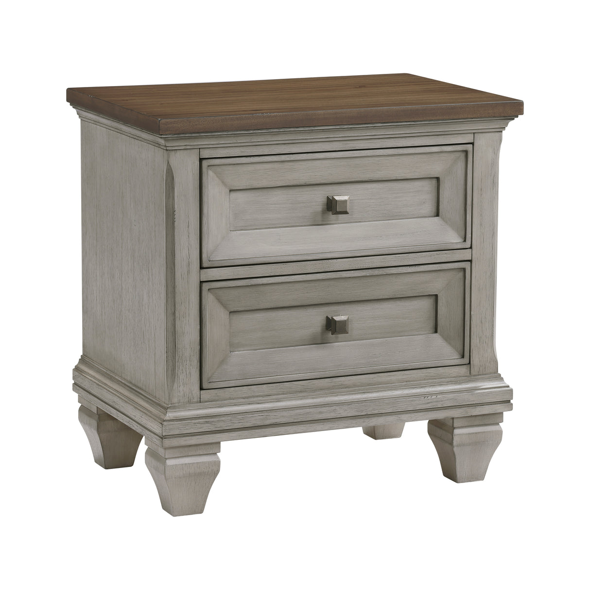 Renton Antique Gray/Brown Queen Bed, Dresser, Mirror, and Nightstand from Homelegance - Luna Furniture