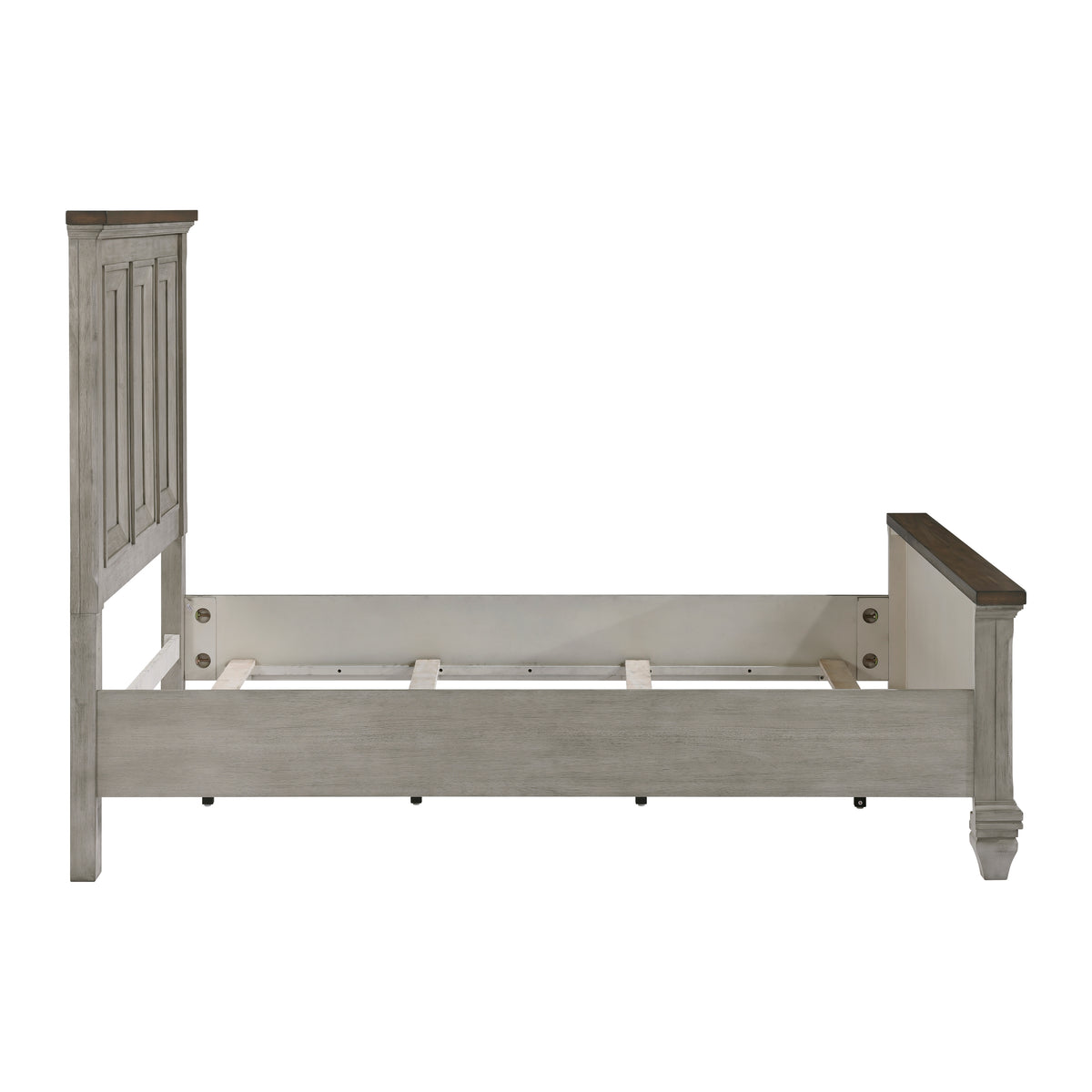 Renton Antique Gray/Brown Queen Panel Bed from Homelegance - Luna Furniture