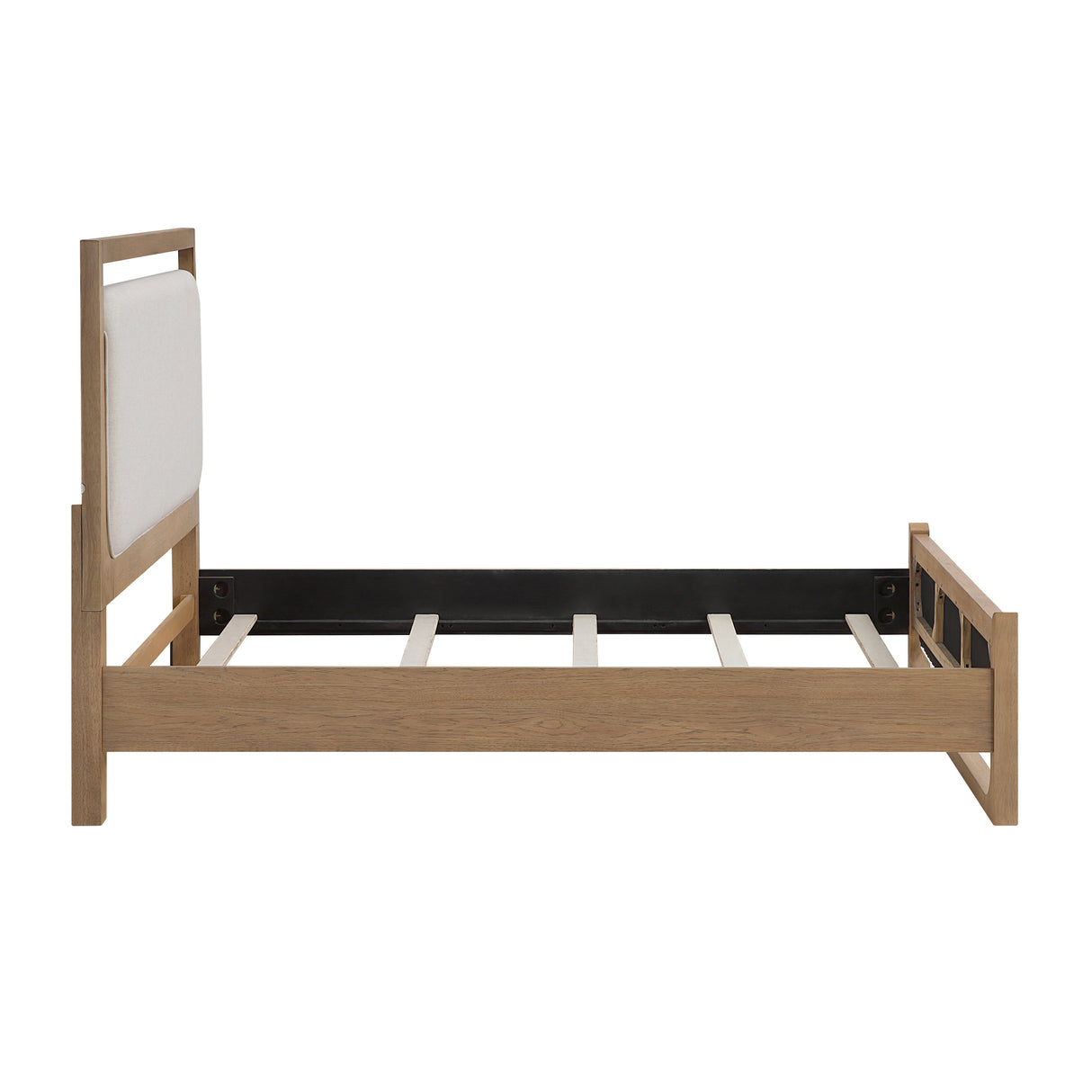 Riley Light Brown Queen Upholstered Bed from Homelegance - Luna Furniture