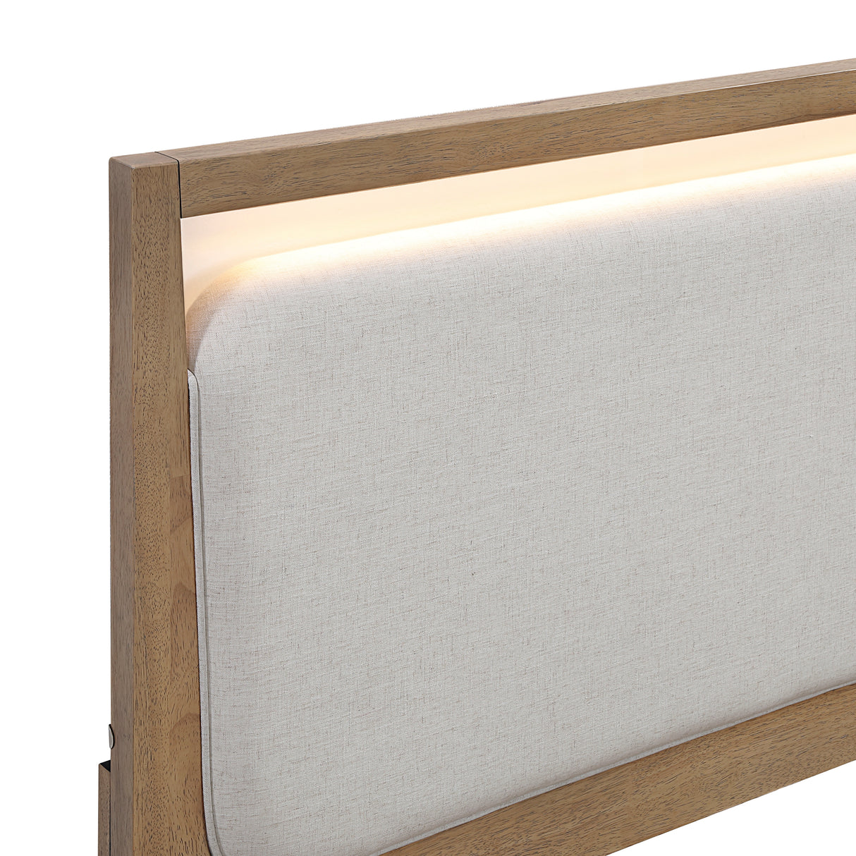 Riley Light Brown Queen Upholstered Bed from Homelegance - Luna Furniture