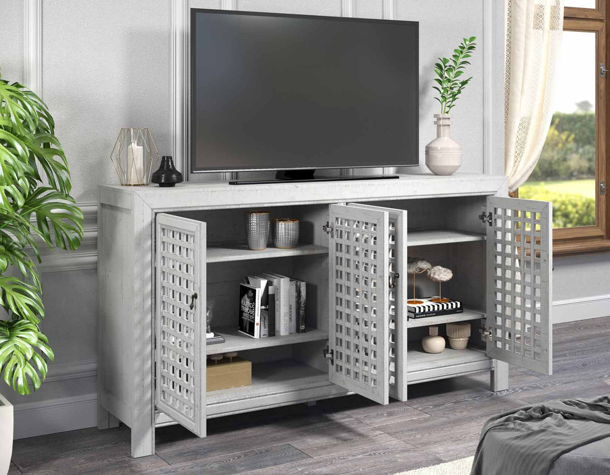 Rio Gray 4-Door Accent Cabinet from Steve Silver - Luna Furniture