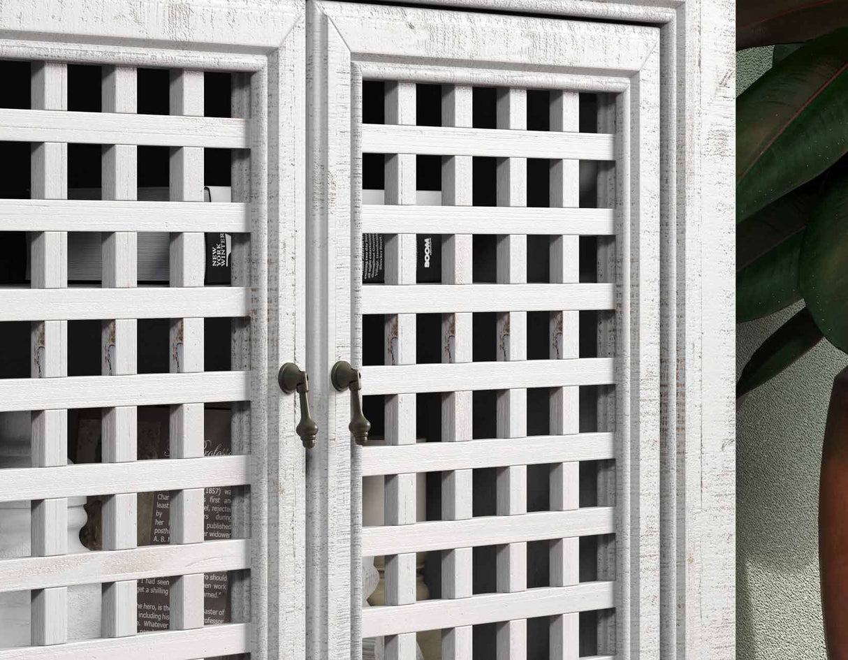 Rio Gray 4-Door Accent Cabinet from Steve Silver - Luna Furniture