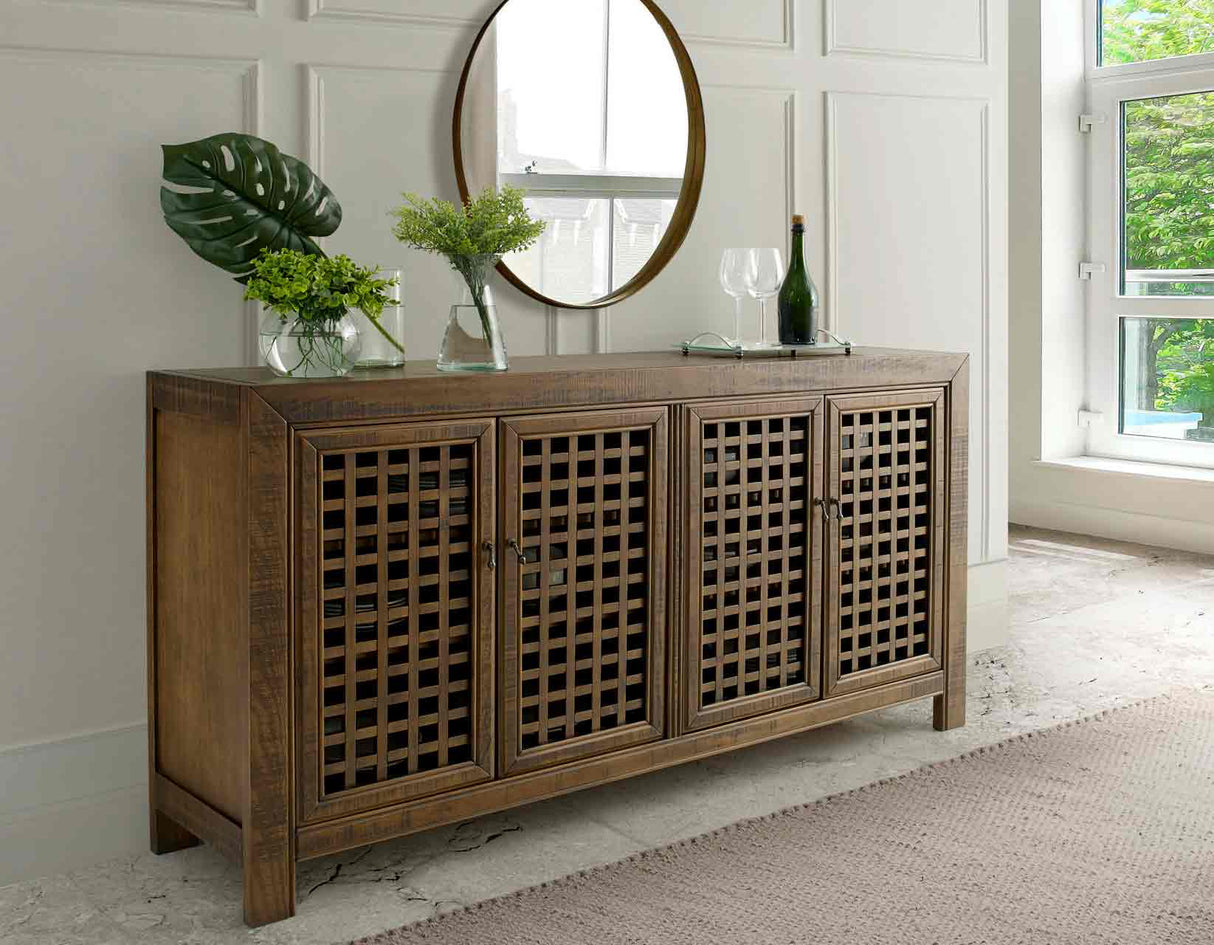 Rio Mocha 4-Door Accent Cabinet from Steve Silver - Luna Furniture