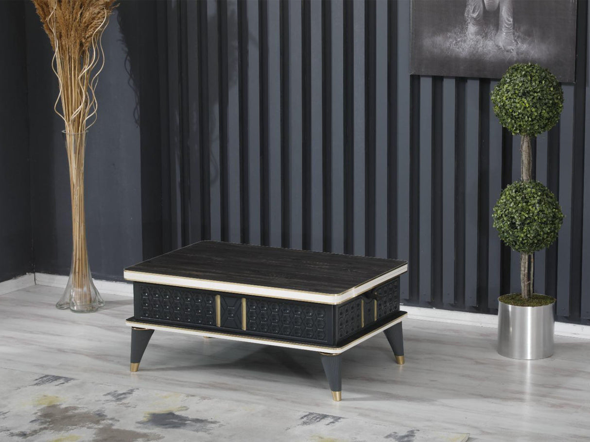 Rio Black Smart Coffee Table from Furnia - Luna Furniture