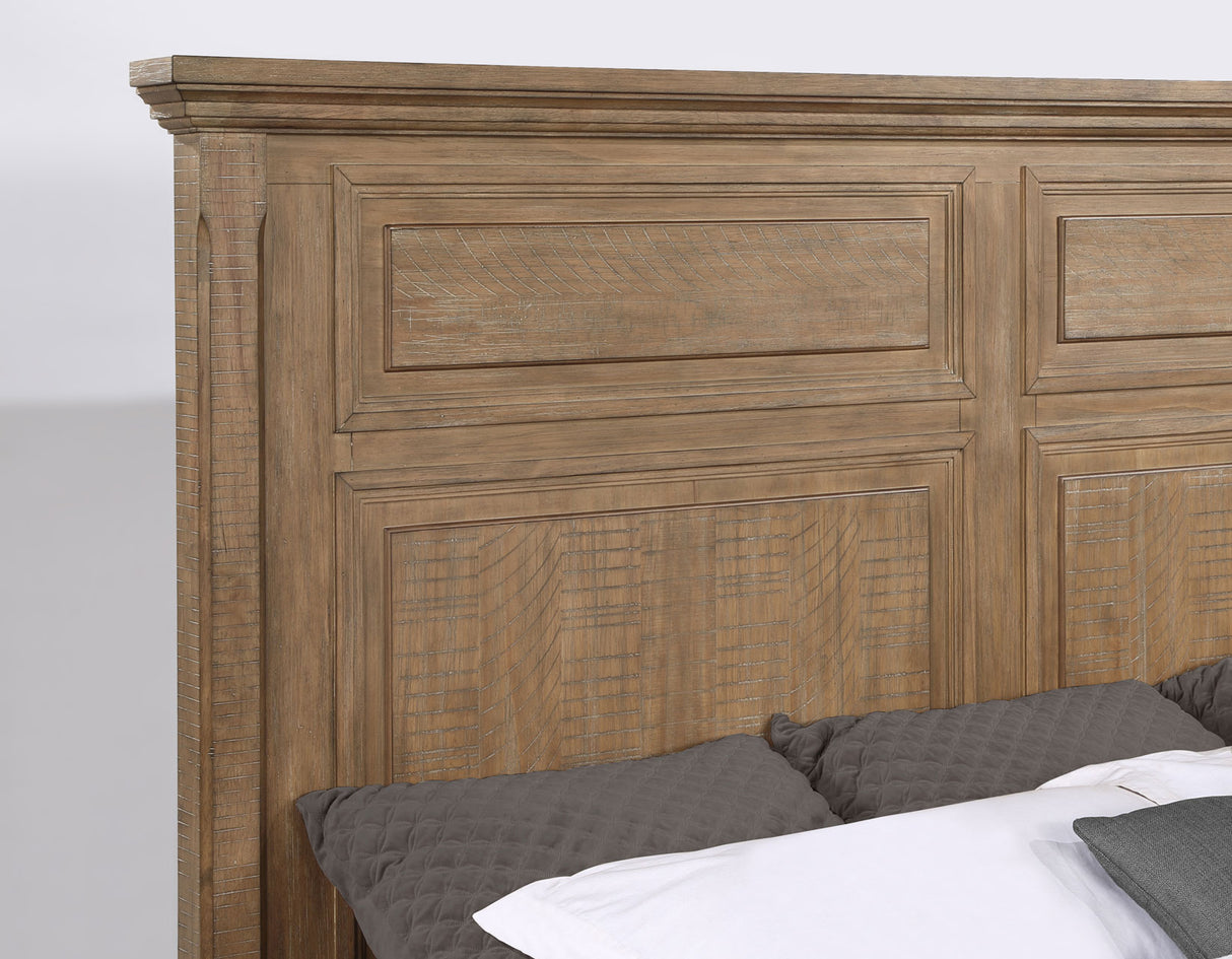 Riverdale Driftwood 4-Piece King Panel Bedroom Set from Steve Silver - Luna Furniture