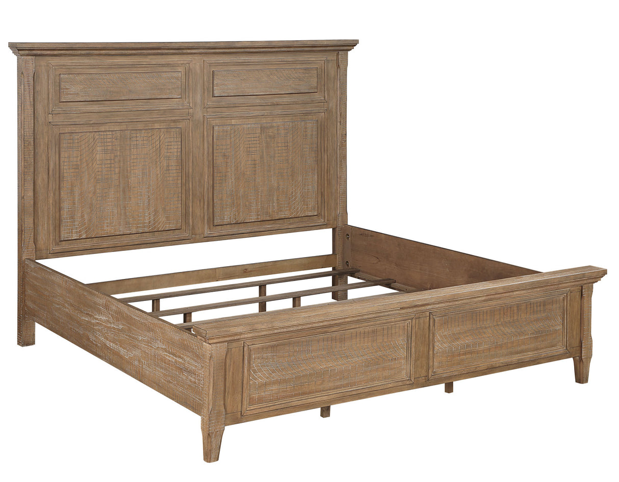 Riverdale Driftwood 4-Piece King Panel Bedroom Set from Steve Silver - Luna Furniture
