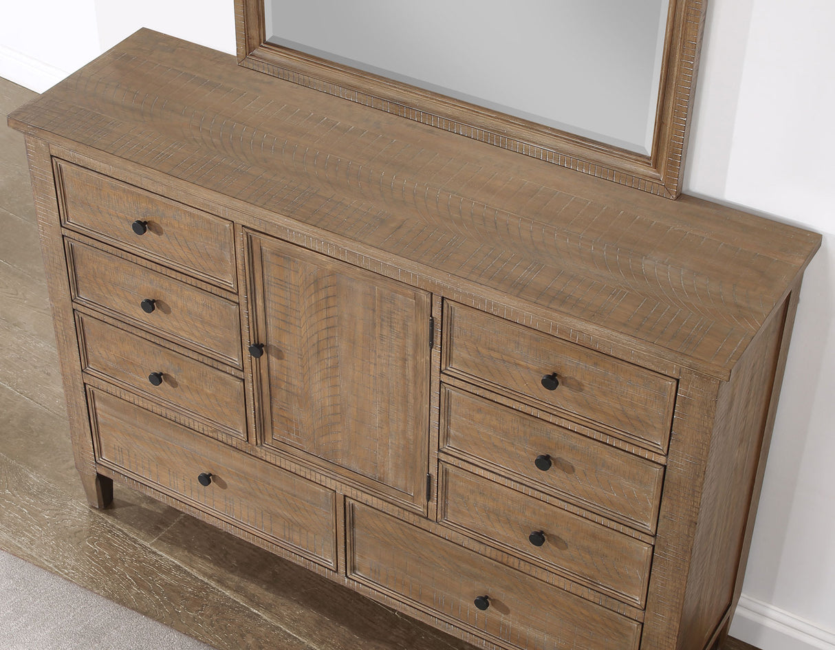 Riverdale Driftwood 4-Piece King Panel Bedroom Set from Steve Silver - Luna Furniture