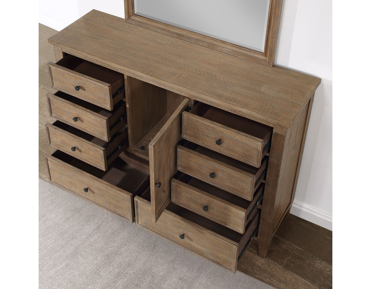 Riverdale Driftwood 4-Piece King Panel Bedroom Set from Steve Silver - Luna Furniture
