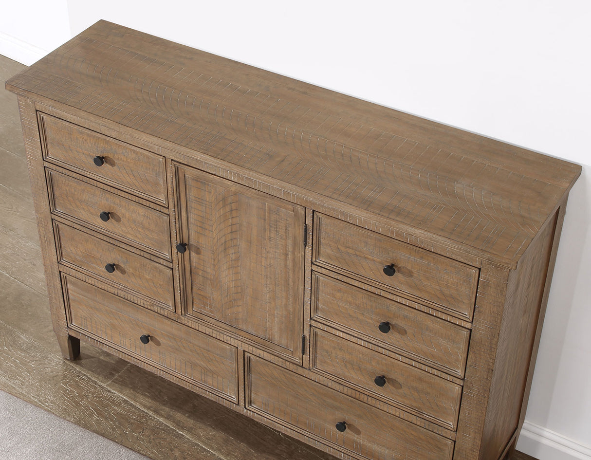 Riverdale Driftwood 4-Piece King Panel Bedroom Set from Steve Silver - Luna Furniture