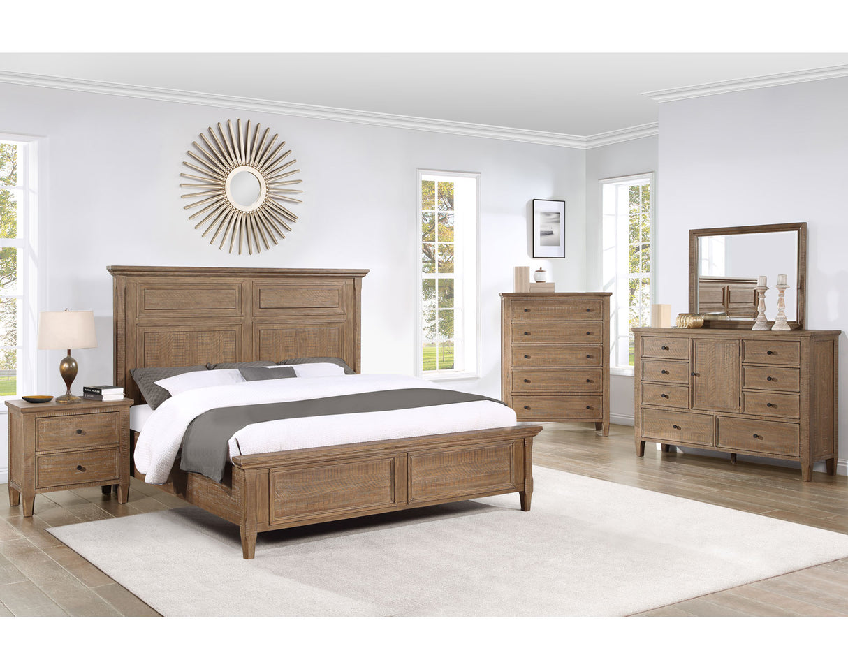 Riverdale Driftwood 4-Piece Queen Panel Bedroom Set from Steve Silver - Luna Furniture