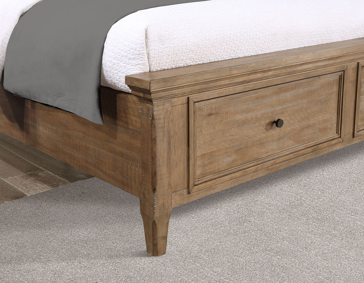 Riverdale Driftwood 4-Piece Queen Storage Platform Bedroom Set from Steve Silver - Luna Furniture