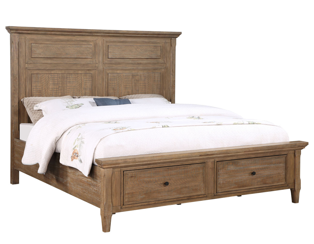 Riverdale Driftwood 4-Piece Queen Storage Platform Bedroom Set from Steve Silver - Luna Furniture