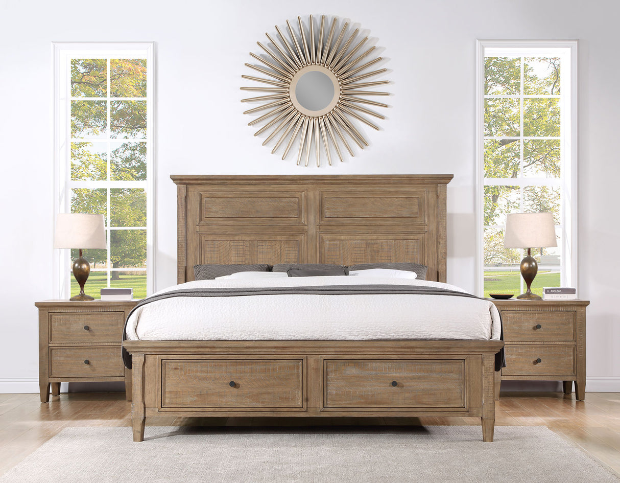 Riverdale Driftwood 4-Piece Queen Storage Platform Bedroom Set from Steve Silver - Luna Furniture