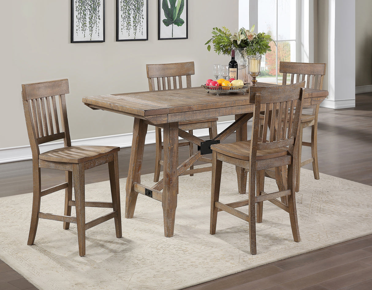 Riverdale Driftwood Counter Height Dining Set from Steve Silver - Luna Furniture
